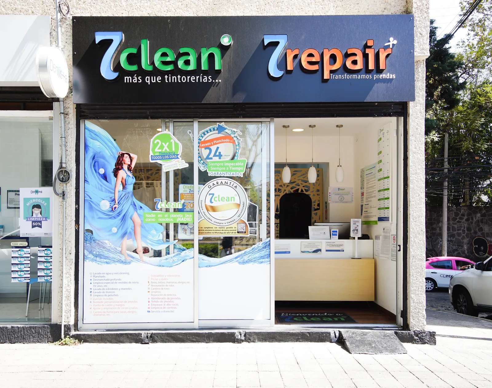 Sucursal de la tintorería 7 Clean en Ciudad de México
